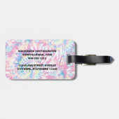 絞り染めラクロスモノグラム名荷物タグ ラゲッジタグ (裏面横)