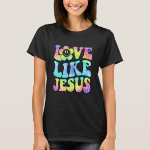 絞り染めラブライクイエズスレトロGroovy Christian Rel Tシャツ