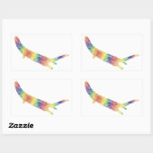 絞り染めリバーオッタシール 長方形シール (シート)