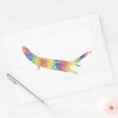 絞り染めリバーオッタシール 長方形シール (封筒)