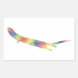 絞り染めリバーオッタシール 長方形シール