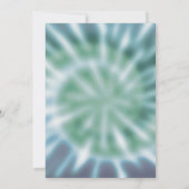 絞り染めルックティール（緑がかった色）シニア卒業パーティー 招待状 (裏面)