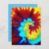 絞り染めルックファーズデイパーティの招待状 招待状 (正面/裏面)