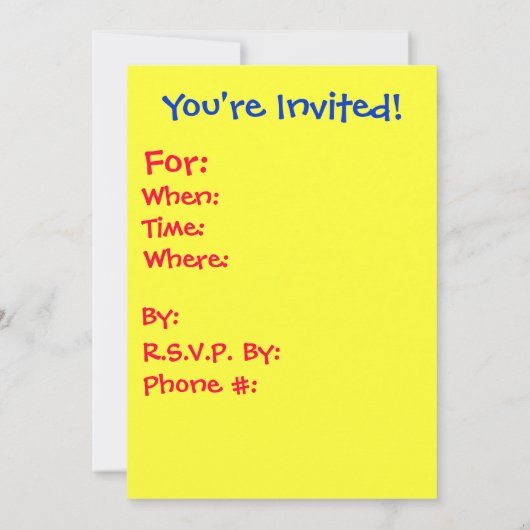 絞り染めルック招待状 招待状 (裏面)