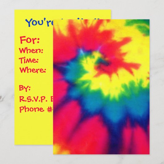 絞り染めルック招待状 招待状 (正面/裏面)