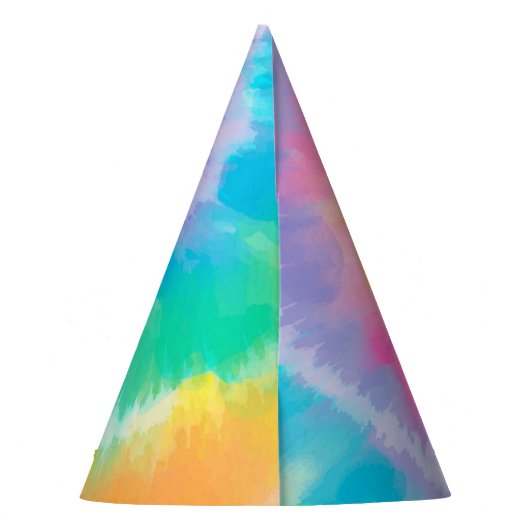 絞り染めレインボーバースデーパーティーハットキッズ パーティーハット (裏面)