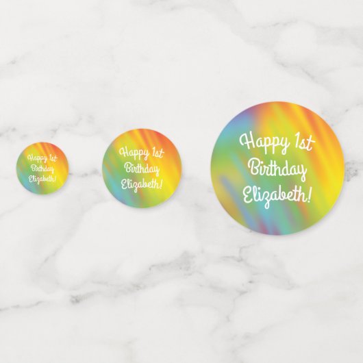 絞り染めレインボーバースデーパーティー コンフェッティ (正面)