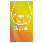 絞り染めレインボーバースデーパーティー スモールペーパーバッグ (裏面)