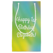 絞り染めレインボーバースデーパーティー スモールペーパーバッグ (正面)