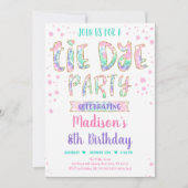 絞り染めレインボーホヒッパイガールズ誕生日 招待状 (正面)