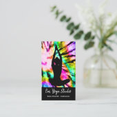 絞り染めレインボーヨガスタジオまたはインストラクターモダンB 名刺 (スタンド正面)