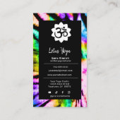 絞り染めレインボーヨガスタジオアインストラクター モダン 名刺 (裏面)