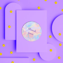 絞り染めレインボー ラウンドシール