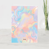 絞り染めレインボー 箔グリーティングカード (裏面)