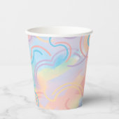 絞り染めレインボー 紙コップ (正面)