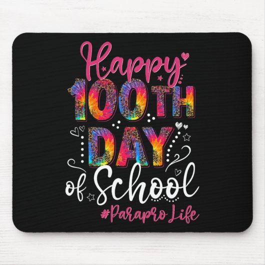 絞り染めレオパードHappy学校の100日Paraprof マウスパッド (正面)