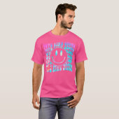 絞り染めレトロラブライクイエズハッピー顔美学 Tシャツ (正面フル)