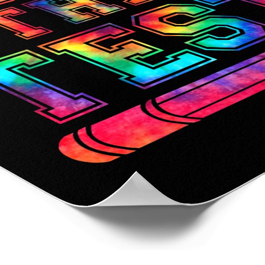 絞り染めロックザテスト先生学生ハッピー ポスター (角)