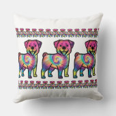 絞り染めロットワイラー クッション (裏面)