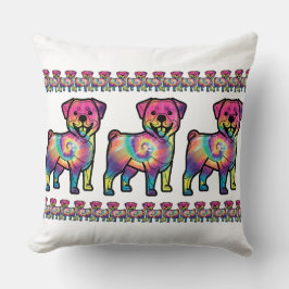 絞り染めロットワイラー クッション