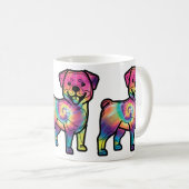 絞り染めロットワイラー コーヒーマグカップ (正面右)