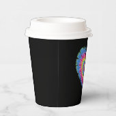 絞り染めヴァレンティカラフルンハートデー 紙コップ (右)