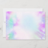 絞り染め体操ジャンプ誕生日パーティーフォト 招待状 (裏面)