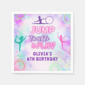 絞り染め体操ジャンプ遊誕生日パーティー スタンダードカクテルナプキン (正面)
