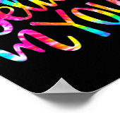 絞り染め信じI In Youシャツ先生テスト日 ポスター (角)