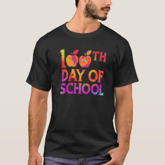 絞り染め先生学生100th Day of School Tシャツ