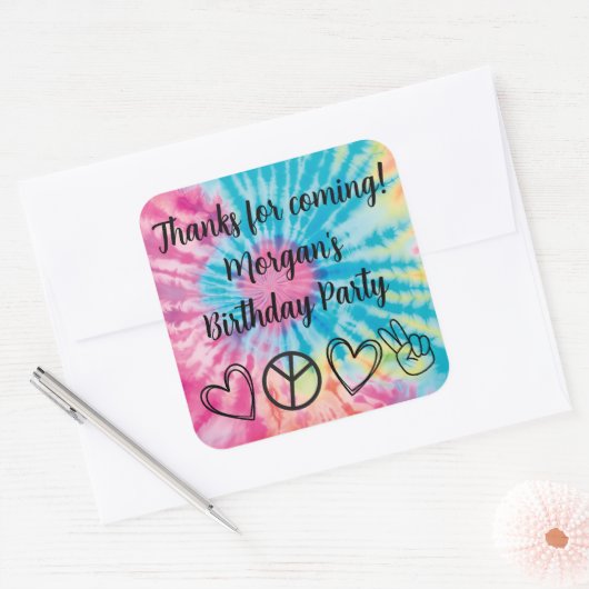 絞り染め党 スクエアシール (封筒)