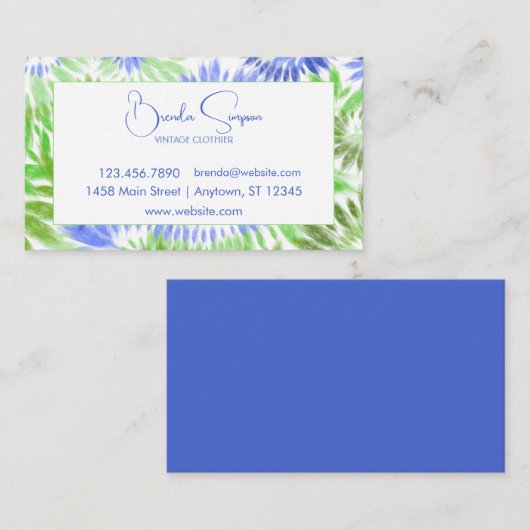 絞り染め名刺 名刺 (正面/裏面)