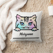 絞り染め子猫 クッション (ブランケット)