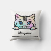 絞り染め子猫 クッション (裏面)