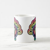 絞り染め孔雀 コーヒーマグカップ (中央)