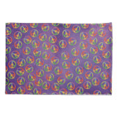 絞り染め平和のサイン・オン・パープル 枕カバー (裏面-左)