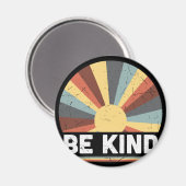 絞り染め平和シンボルヒッピーBe Kind マグネット (正面/裏面)