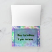 絞り染め平和誕生日 カード (内部)