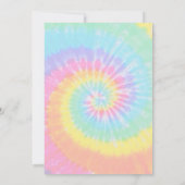 絞り染め招待状10th誕生日ピースアウト 招待状 (裏面)