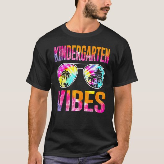 絞り染め新学期幼稚園ビーブスファーストDa Tシャツ (正面)