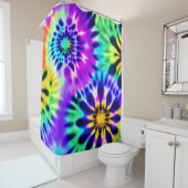 絞り染め旋回パターンデザイン シャワーカーテン (インサイチュ)