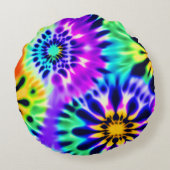 絞り染め旋回パターンデザイン ラウンドクッション (裏面)