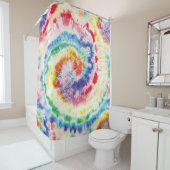 絞り染め旋回。継ぎ目のないタイ型ファブリックMU シャワーカーテン (インサイチュ)