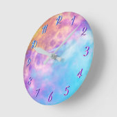 絞り染め月 ラウンド壁時計 (傾斜)