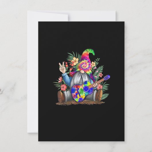 絞り染め格言ピース遊ズギターヒッピー格言Co 招待状 (正面)