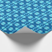 絞り染め模様（藍色とアイスブルー） ラッピングペーパー (角)