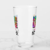 絞り染め母の人生は最高の生活 タンブラーグラス (左)