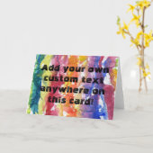 絞り染め水絵画色の背景 カード (黄色い花)