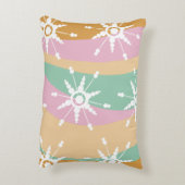 絞り染め液体レトログルービクリスマスベージュグリーン アクセントクッション (裏面(縦))