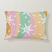 絞り染め液体レトログルービクリスマスベージュグリーン アクセントクッション (裏面)